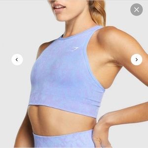 Gymshark Adapt Animal Seamless Sports Bra Butterfly Light Blue